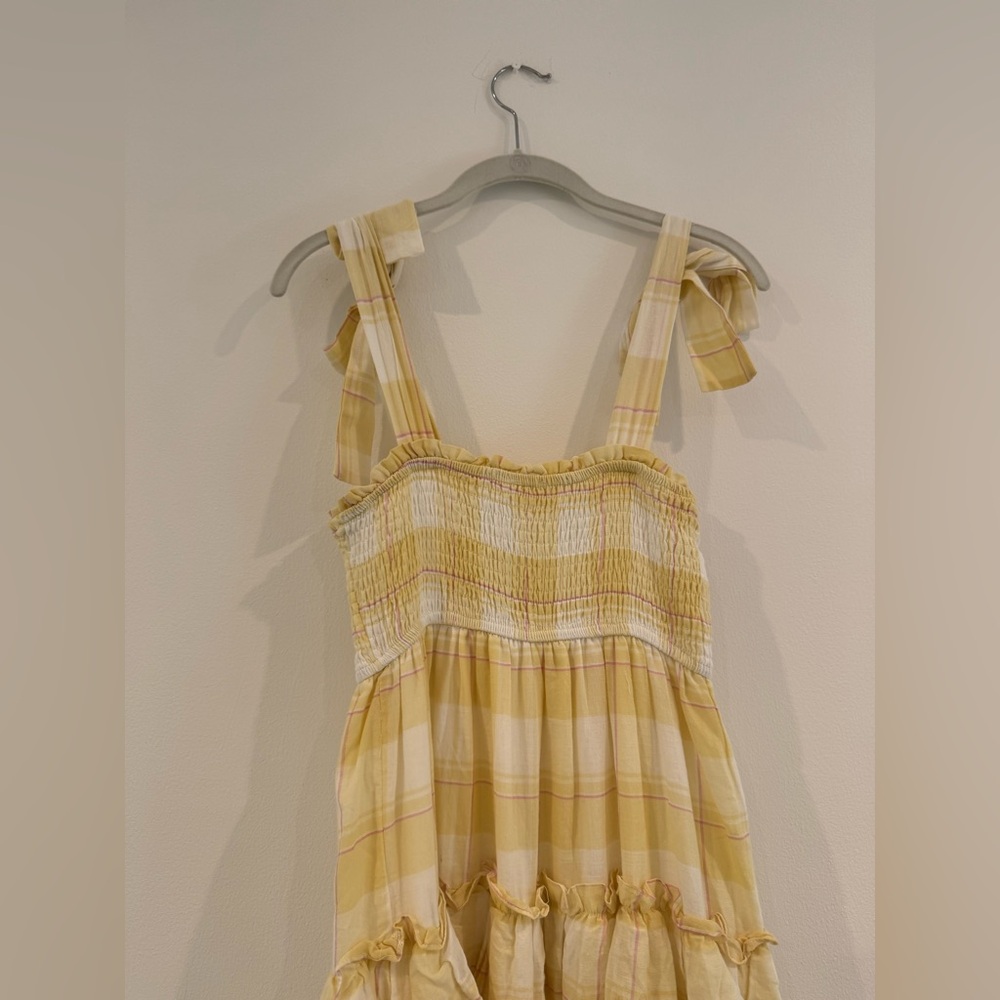Storia Yellow and Cream Maxi Dress - Picture 9 of 10